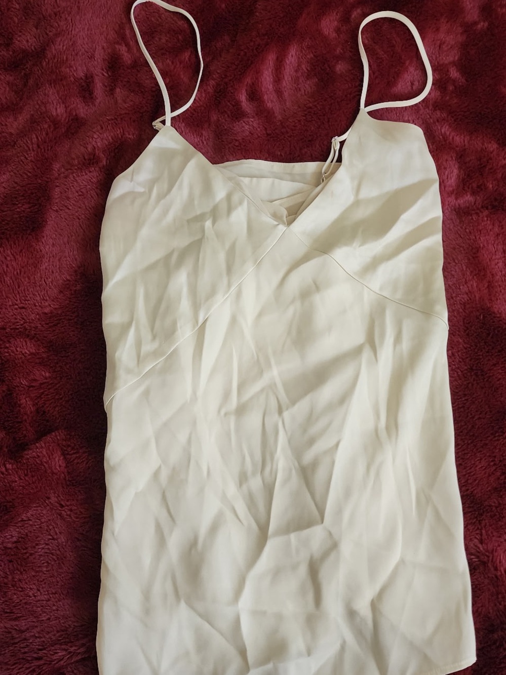 Express Cream Wrap-Front Spaghetti Strap Cami